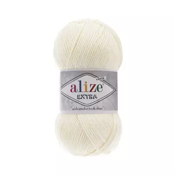 Пряжа ALIZE 'EXTRA' 100гр. 220м (100% Aкрил) (62 светло-молочный)