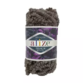 Пряжа ALIZE 'Fashion boucle' 100гр., 35м. (70%акрил, 25% шерсть, 5% полиамид) ТУ (240 коричневый меланж)