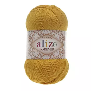 Пряжа ALIZE 'Forever crochet' 50гр. 300м. (100% микроакрил) ТУ (488 темно-желтый)