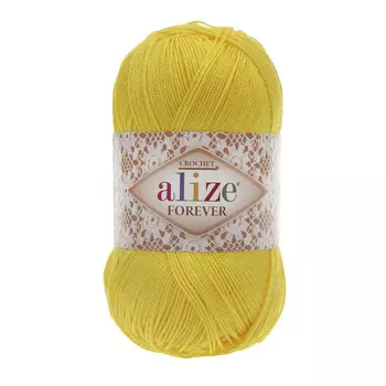 Пряжа ALIZE 'Forever crochet' 50гр. 300м. (100% микроакрил) ТУ (110 желтый)