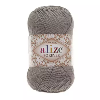 Пряжа ALIZE 'Forever crochet' 50гр. 300м. (100% микроакрил) ТУ (459 серый)