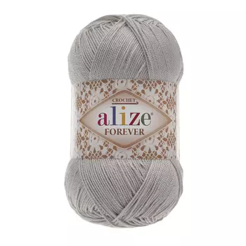 Пряжа ALIZE 'Forever crochet' 50гр. 300м. (100% микроакрил) ТУ (52 светло-серый)