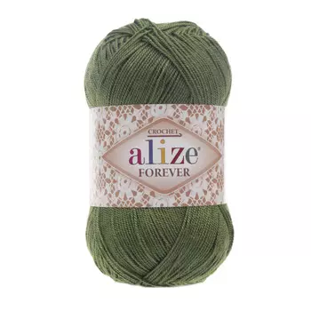 Пряжа ALIZE 'Forever crochet' 50гр. 300м. (100% микроакрил) ТУ (35 зеленый)