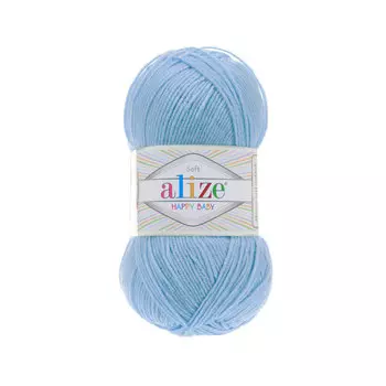 Пряжа ALIZE 'HAPPY BABY' 100гр. 350м (65% Aкрил - 35 % Полиамид) (218 детский голубой)