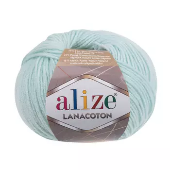 Пряжа Alize 'Lanacoton' 50г 160м (26% шерсть, 26% хлопок, 48% акрил) (522 мята)