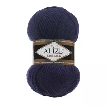 Пряжа ALIZE 'Lanagold' 100гр., 240м (49%шерсть, 51%акрил) (590 чернильный)