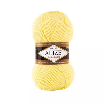 Пряжа ALIZE 'Lanagold' 100гр., 240м (49%шерсть, 51%акрил) (187 лимон)