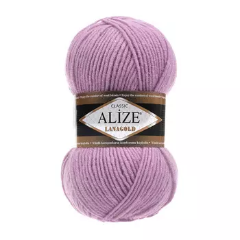 Пряжа ALIZE 'Lanagold' 100гр., 240м (49%шерсть, 51%акрил) (505 пепельно-сиреневый)