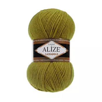 Пряжа ALIZE 'Lanagold' 100гр., 240м (49%шерсть, 51%акрил) (758 оливковый)