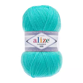 Пряжа ALIZE 'Lanagold 800' 100гр.,730м (49%шерсть, 51%акрил) (462 морская зелень)