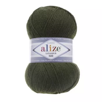 Пряжа ALIZE 'Lanagold 800' 100гр.,730м (49%шерсть, 51%акрил) (29 хаки)