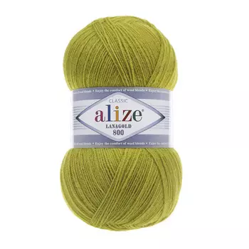 Пряжа ALIZE 'Lanagold 800' 100гр.,800м (49%шерсть, 51%акрил) (193 фисташка)