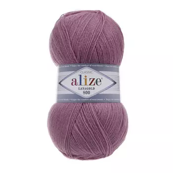 Пряжа ALIZE 'Lanagold 800' 100гр.,730м (49%шерсть, 51%акрил) (28 роза)