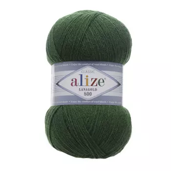 Пряжа ALIZE 'Lanagold 800' 100гр.,730м (49%шерсть, 51%акрил) (118 зеленая трава)