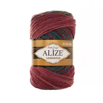 Пряжа ALIZE 'Lanagold Batik' 100гр.,240м (49%шерсть, 51%акрил) (6271 секционный)
