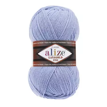 Пряжа ALIZE 'Lanagold fine' 100 гр. 390м (49%шерсть, 51% акрил) (40 голубой)