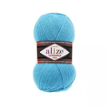 Пряжа ALIZE 'Lanagold fine' 100 гр. 390м (49%шерсть, 51% акрил) (287 бирюзовый)
