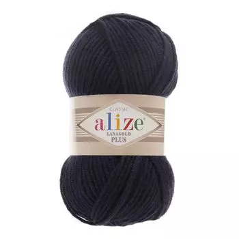 Пряжа ALIZE 'Lanagold Plus' 100гр. 140м (49% шерсть, 51% акрил) (58 темно-синий)