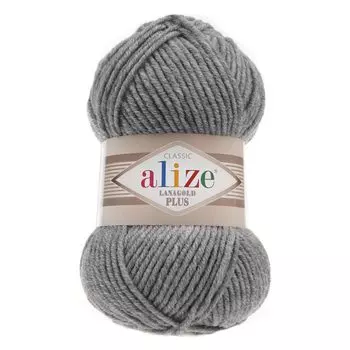 Пряжа ALIZE 'Lanagold Plus' 100гр. 140м (49% шерсть, 51% акрил) (21 серый меланж)