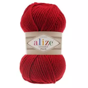 Пряжа ALIZE 'Lanagold Plus' 100гр. 140м (49% шерсть, 51% акрил) (56 красный)