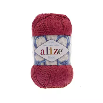 Пряжа ALIZE 'Miss' 50гр. 280м. (100% мерсерезированный хлопок) (366 гранатовая роза)