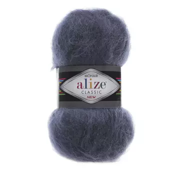 Пряжа ALIZE 'Mohair classic ' 100гр. 200м (25%мохер, 24%шерсть, 51%акрил) (411 джинс меланж)