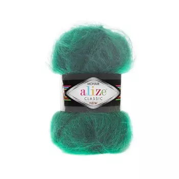 Пряжа ALIZE 'Mohair classic ' 100гр. 200м (25%мохер, 24%шерсть, 51%акрил) (30 зеленая утка)