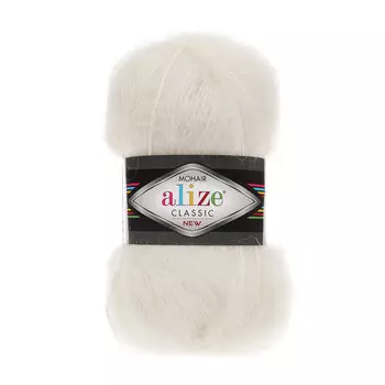 Пряжа ALIZE 'Mohair classic ' 100гр. 200м (25%мохер, 24%шерсть, 51%акрил) (09 серый)