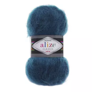 Пряжа ALIZE 'Mohair classic ' 100гр. 200м (25%мохер, 24%шерсть, 51%акрил) (164 морская волна припыленая)