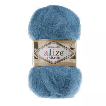 Пряжа ALIZE 'Naturale' 100гр. 230м. (60% шерсть, 40% хлопок) ТУ (484 бирюзовый)