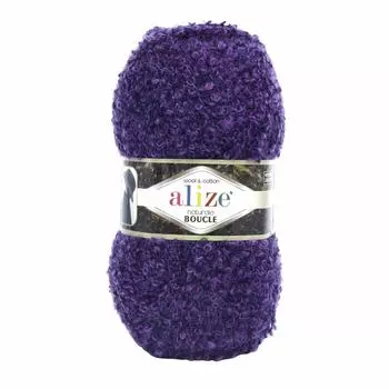 Пряжа Alize 'Naturale Boucle' 100гр. 200м. (49% шерсть, 24% хлопок, 24% акрил, 3% полиэстер) (6024 сирень)