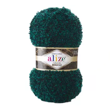 Пряжа Alize 'Naturale Boucle' 100гр. 200м. (49% шерсть, 24% хлопок, 24% акрил, 3% полиэстер) (6029 темная бирюза)