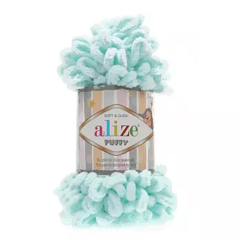 Пряжа Alize 'Puffy' 100г 9м (100% микрополиэстер) (15 св.бирюза)