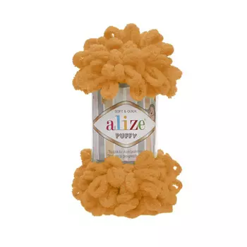 Пряжа Alize 'Puffy' 100г 9м (100% микрополиэстер) (336 оранжевый)