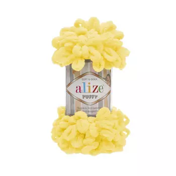 Пряжа Alize 'Puffy' 100г 9м (100% микрополиэстер) (216 желтый)