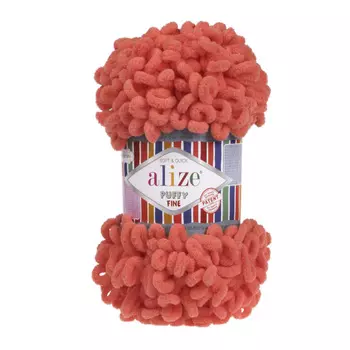Пряжа Alize 'Puffy Fine' 100г 14м (100% микрополиэстер) (526 гранатовый)