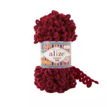 Пряжа Alize 'Puffy Fine' 100г 14м (100% микрополиэстер) (107 вишня)