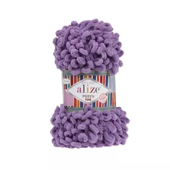 Пряжа Alize 'Puffy Fine' 100г 14м (100% микрополиэстер) (437 сирень)