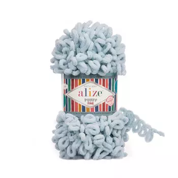 Пряжа Alize 'Puffy Fine' 100г 14м (100% микрополиэстер) (500 серый)