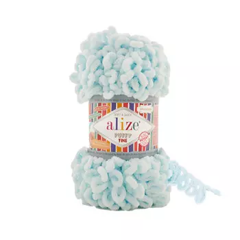Пряжа Alize 'Puffy Fine' 100г 14м (100% микрополиэстер) (522 светло-голубой)