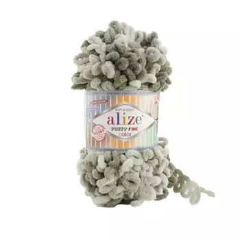 Пряжа Alize 'Puffy Fine Color' 100г. 14,5м. (100% микрополиэстер) (6065 секционный)