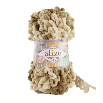 Пряжа Alize 'Puffy Fine Color' 100г. 14,5м. (100% микрополиэстер) (6354)