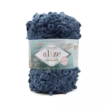 Пряжа Alize 'Puffy Fine Ombre Batik' 500гр. 73м. (100% микрополиэстер) (7266 темно-синий)