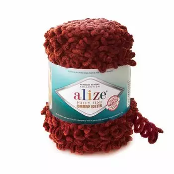 Пряжа Alize 'Puffy Fine Ombre Batik' 500гр. 73м. (100% микрополиэстер) (7300 терраккот)