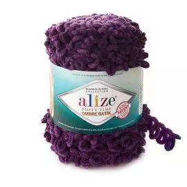 Пряжа Alize 'Puffy Fine Ombre Batik' 500гр. 73м. (100% микрополиэстер) (7277 сиреневый)