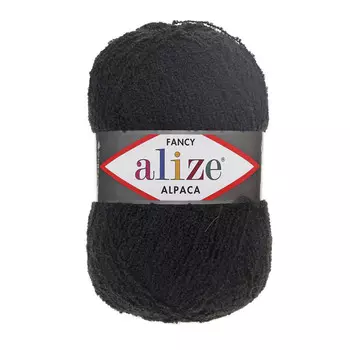 Пряжа ALIZE 'Rainbow (Альпака Фэнси)' 350гр. 875м (15%шерсть, 15%альпака, 60%акрил, 10%полиэстер) ТУ (60 черный)