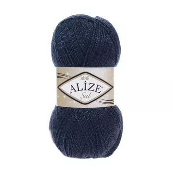 Пряжа ALIZE 'SAL SİM' 100гр. 460м (5% Металлик - 95% Акрил) (58 тёмно-синий)