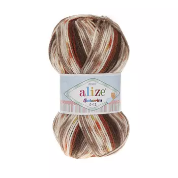 Пряжа ALIZE 'SEKERIM 0-12' 100гр. 320м (100%акрил) (712 принт)