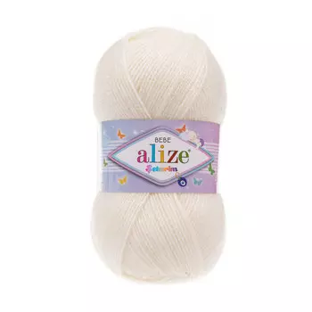 Пряжа ALIZE 'SEKERIM BEBE' 100гр. 320м (100% акрил) (62 молочный)