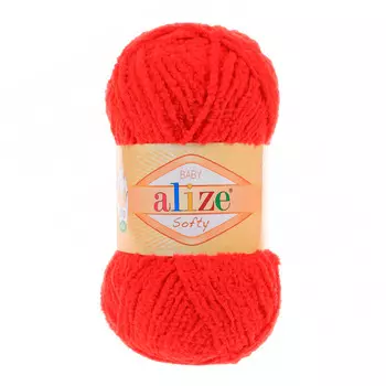 Пряжа ALIZE 'Softy' (100% микрополиэстер) (56 красный)